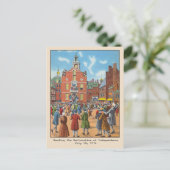 Het lezen van de Onafhankelijkheidsverklaring van  Briefkaart (Staand voorkant)