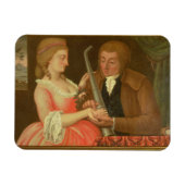 Het lezen van de palm (olie op het canvas) magneet (Horizontaal)