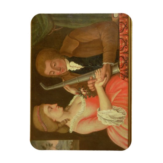 Het lezen van de palm (olie op het canvas) magneet (Verticaal)