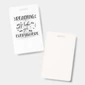 Het lezen van de tekst van de kunst zal je overal badge (Voor- en achterkant)