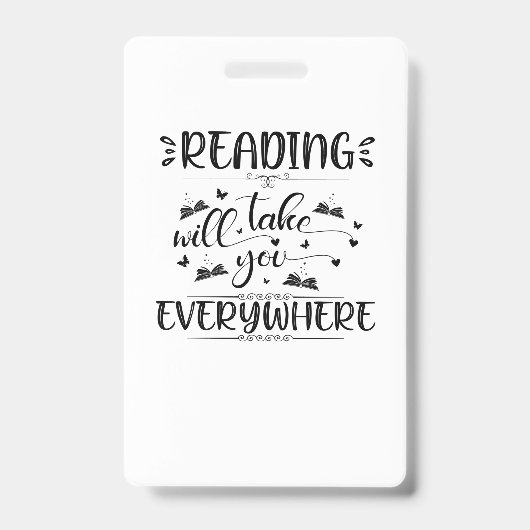 Het lezen van de tekst van de kunst zal je overal badge (Voorzijde)
