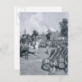 Het lezen van de Verklaring voor Washington's Briefkaart (Voorkant / Achterkant)