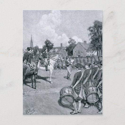 Het lezen van de Verklaring voor Washington's Briefkaart (Voorkant)