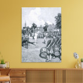 Het lezen van de Verklaring voor Washington's Canvas Afdruk (Insitu (Woonkamer))