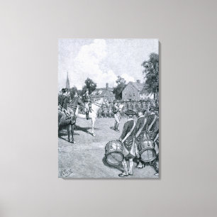 Het lezen van de Verklaring voor Washington's Canvas Afdruk