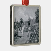 Het lezen van de Verklaring voor Washington's Metalen Ornament (Rechts)