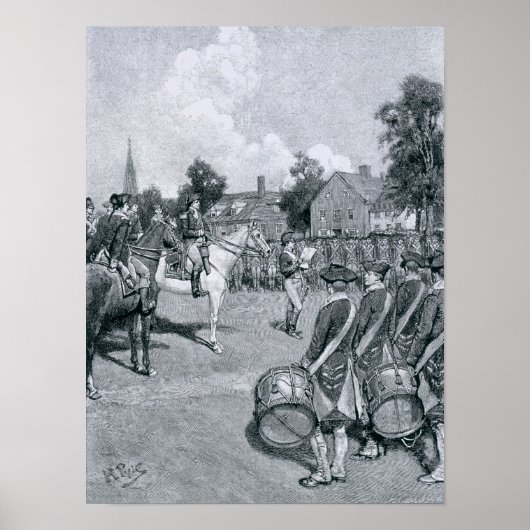 Het lezen van de Verklaring voor Washington's Poster (Voorkant)