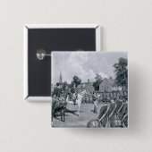 Het lezen van de Verklaring voor Washington's Vierkante Button 5,1 Cm (Voorkant /achterkant)