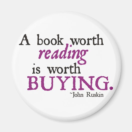 Het lezen van een boekenwaarde is het kopen van de magneet (Voorkant)