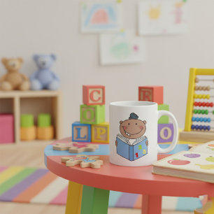 Het lezen van een Wiskunde boek van het kind Koffiemok