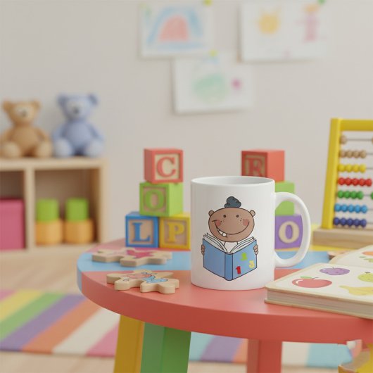 Het lezen van een Wiskunde boek van het kind Koffiemok