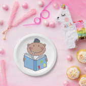 Het lezen van een Wiskunde boek van het kind Papieren Bordje (Feest)