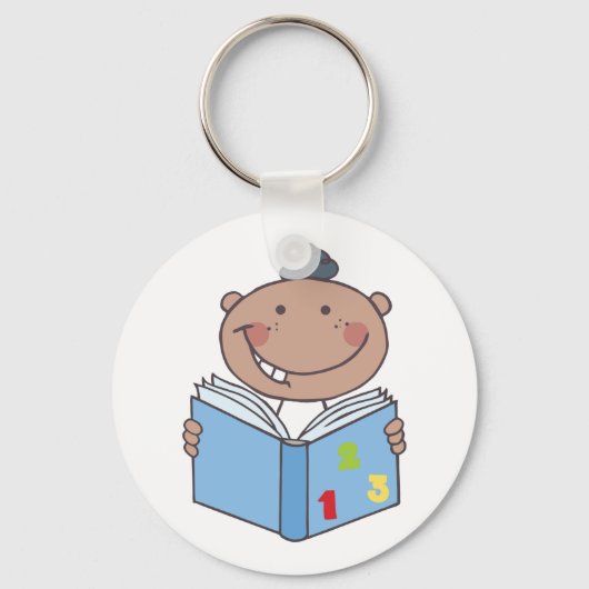 Het lezen van een Wiskunde boek van het kind Sleutelhanger (Achterkant)