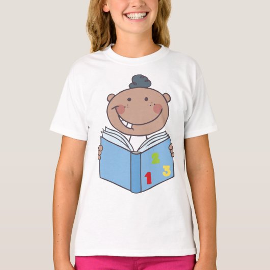 Het lezen van een Wiskunde boek van het kind T-shirt (Voorkant)