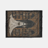 Het lezen van Ghost Library Halloween Librarian Bo Fleece Deken (Voorkant (Horizontaal))