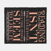 Het lezen van het idee voor iedereen slechts klaag fleece deken (Voorkant (Horizontaal))