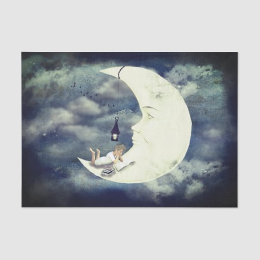 Het lezen van het Moon Tissue Paper Tissuepapier (Voorkant)