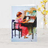 Het lezen van je liefdesbrieven Wenskaart Kaart (Gele Bloem)