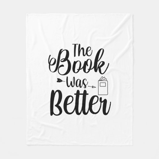 Het lezen van kunst Het boek was beter Fleece Deken (Voorkant)
