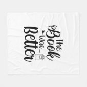 Het lezen van kunst Het boek was beter Fleece Deken (Voorkant (Horizontaal))