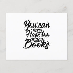 Het lezen van kunst kan nooit teveel boeken hebben briefkaart
