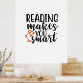 Het lezen van kunst maakt je slim poster (Keuken)