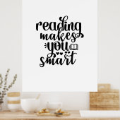 Het lezen van kunst maakt je slim poster (Keuken)