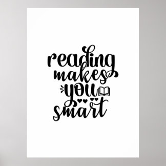 Het lezen van kunst maakt je slim poster