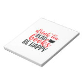 Het lezen van kunstwerk Drink thee lezen Boeken zi Notitieblok (Linkerzijde)