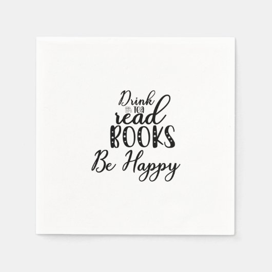 Het lezen van kunstwerk Drink thee lezen Boeken zi Servet (Voorkant)