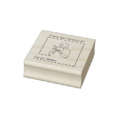 Het lezen van modern lerarenboek uit de bibliothee rubberstempel (Stempel)