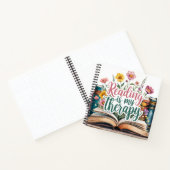 Het lezen van My Therapy Wildflower Reading Journa Notitieboek (Binnen)