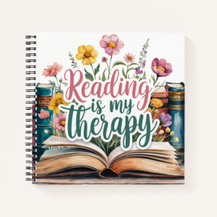 Het lezen van My Therapy Wildflower Reading Journa Notitieboek
