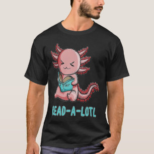 Het lezen van Newt Axolotl leest boek woordspeling T-shirt