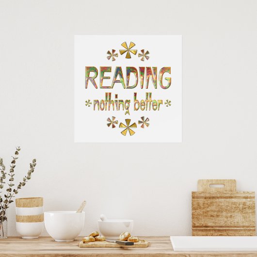 HET LEZEN VAN niets BETER Poster (Keuken)