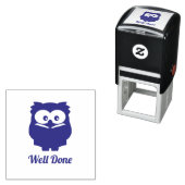 Het lezen van Owl Goed gedaan stempel leraar (In situ)