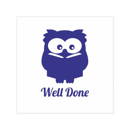 Het lezen van Owl Goed gedaan stempel leraar (Design)