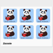 Het lezen van Panda Bookplate Sticker (Vel)