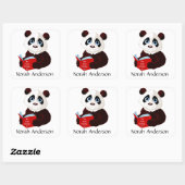 Het lezen van Panda Bookplate Sticker (Vel)