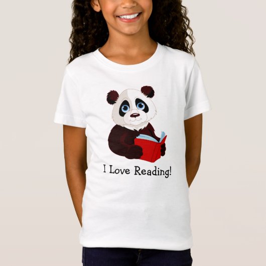 Het lezen van Panda Design Clothing T-shirt (Voorkant)