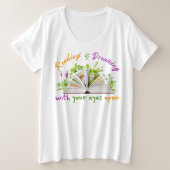 Het lezen van Quote Plus Size T-shirt – Book Lover (Design voorkant)
