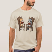 Het lezen van Raccoon Capybara Book Lover Gift T-shirt (Voorkant)