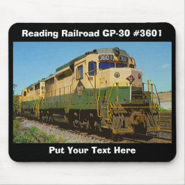 Het lezen van Railroad GP-30 #3601 Douane Mousepad Muismat