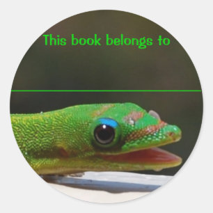 Het lezen van Reptiel dit boek behoort tot Ronde Sticker