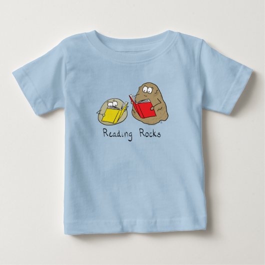 Het lezen van Rocks Funny Book Kind T-Shirt (Voorkant)