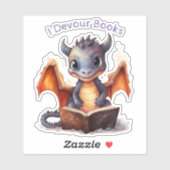 *~* Het lezen van Schattigee Baby Dragon AP88 I DE Sticker (Vel)