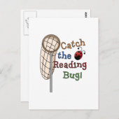 Het lezen van tshirts en cadeautjes briefkaart (Voorkant / Achterkant)