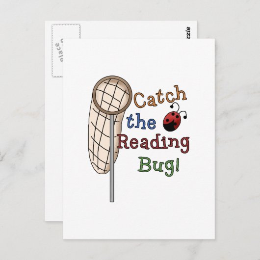 Het lezen van tshirts en cadeautjes briefkaart (Voorkant / Achterkant)