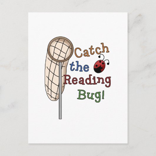 Het lezen van tshirts en cadeautjes briefkaart (Voorkant)