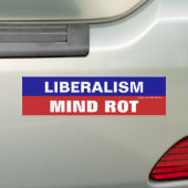 Het liberalisme is verdorven bumpersticker (Op auto)